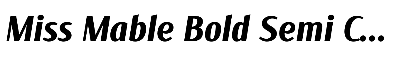 Miss Mable Bold Semi Condensed Italic
